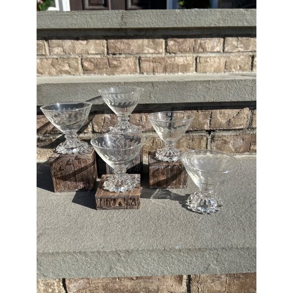 Anchor Hocking Berwick Boopie Clear Glass Champagne/Sherbet Coupe. - Picture 4 of 9